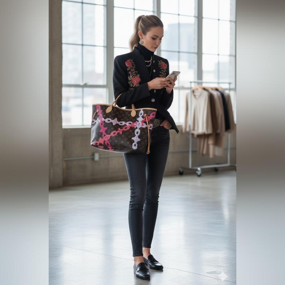 SOLD✅️LOUIS VUITTON Neverfull MM LIMITED EDITION✨️ Nautical Bay Print Tote Bag - Picture 17 of 17